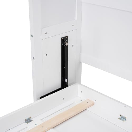 Full Size White Murphy Bed Cabinet K74346