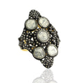 18k Gold Ring 925 Sterling Silver Jewelry Q4317