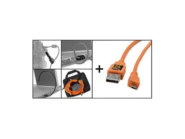 Orange USB 2.0 A Male to Mini-B 8-Pin Cable Starter Kit K1988