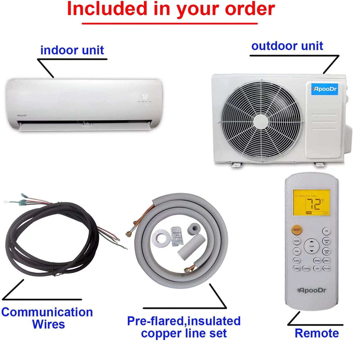 12000 BTU Mini Split Air Conditioner with Heat Pump M4899