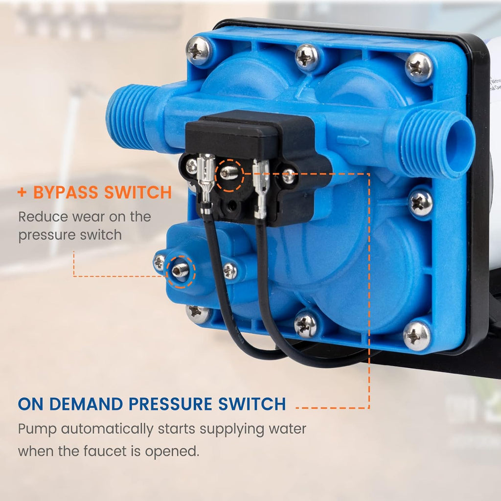 110V AC Water Pressure Pump 5.0GPM 55PSI Self Priming RV Water Pump T243