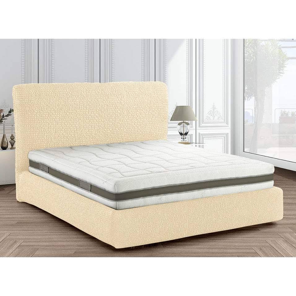 Blue Microfibra Bed Headboard and Frame Cover R1316