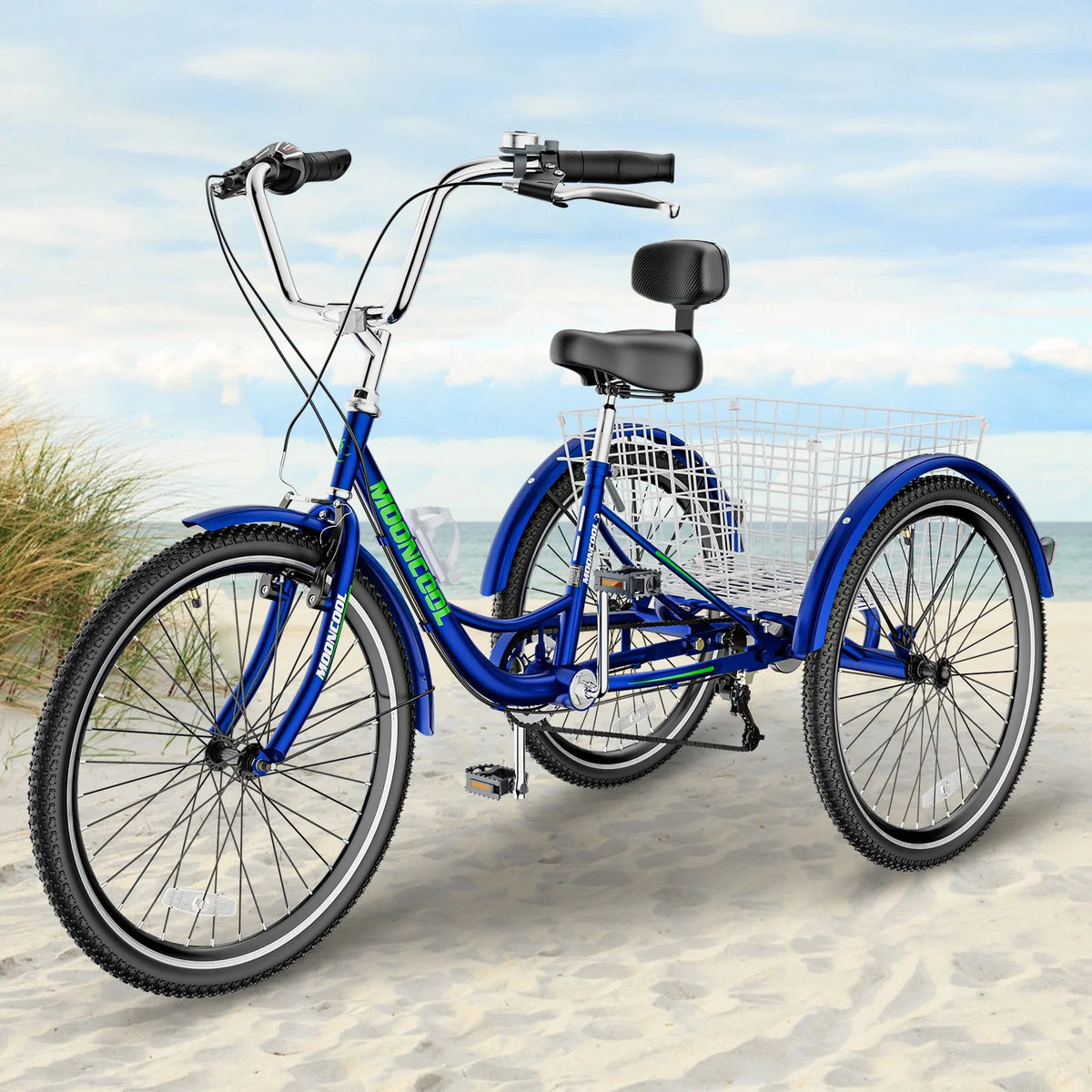 7 Speed 24inch Adult Tricycles with Shopping Basket G122019