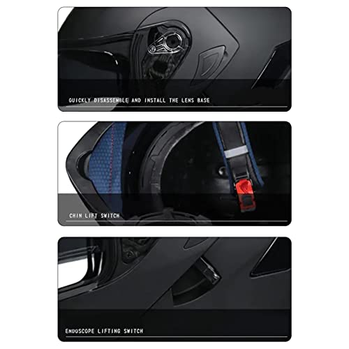 Dual Visors Flip up Modular Motorcycle Helmet S9674