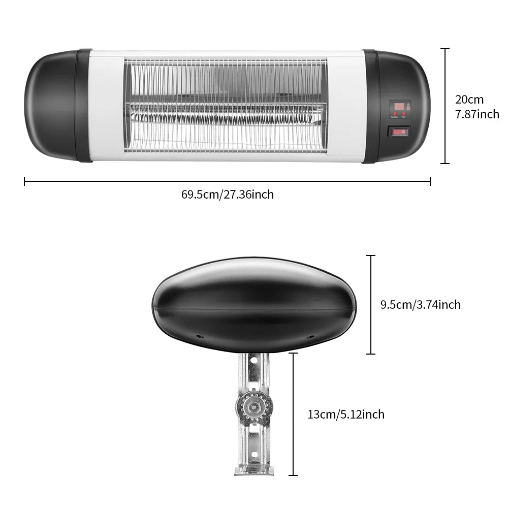 Wall Mounted Electric Infrared Heater with Remote Control J25079