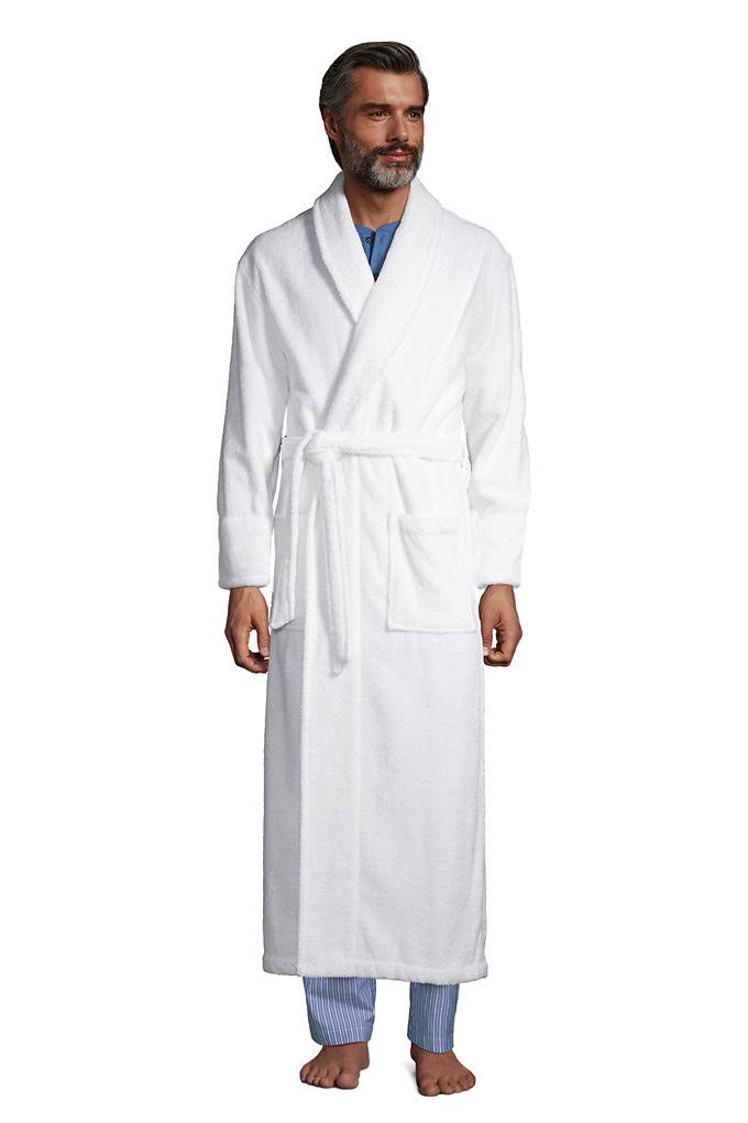 White Turkish Terry Cloth Robe J337