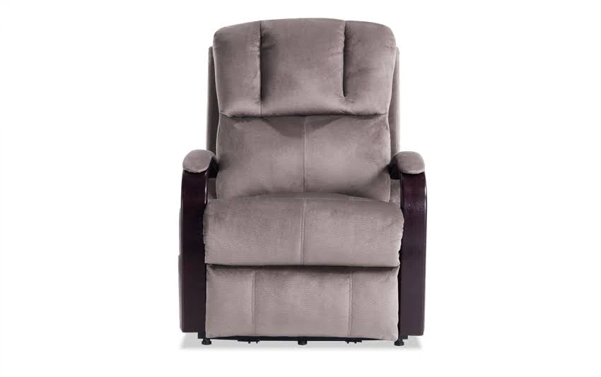 Gray Polyester Power Lift Recliner S36590