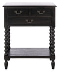 Black 3-Drawer Wood Console Table K7161