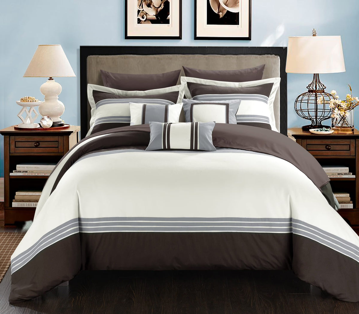 Brown Queen Comforter Set E260471