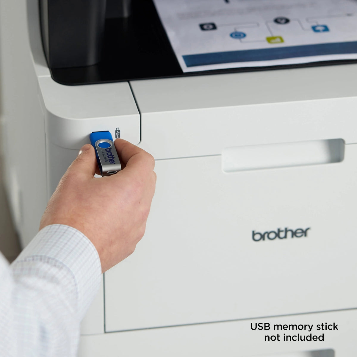 Color Laser All-in-One Printer with Duplex Print Copy Scan and Wireless Networking B7360