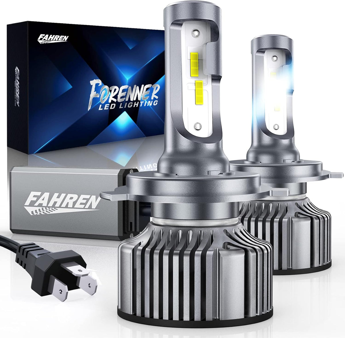 H4/9003 LED Headlight Bulbs, 16000LM, 6500K Cool White, Pack of 2 U310430