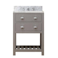 Cashmere Grey Undermount Single Sink Bathroom Vanity with Carrara White Natural Marble Top J657