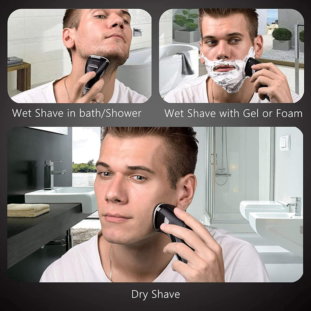 Electric Razor, Rechargeable Corded and Cordless Electric Shaver with Pop-up Trimmer, Wet Dry IPX7 Waterproof, Pack of 2 W64946