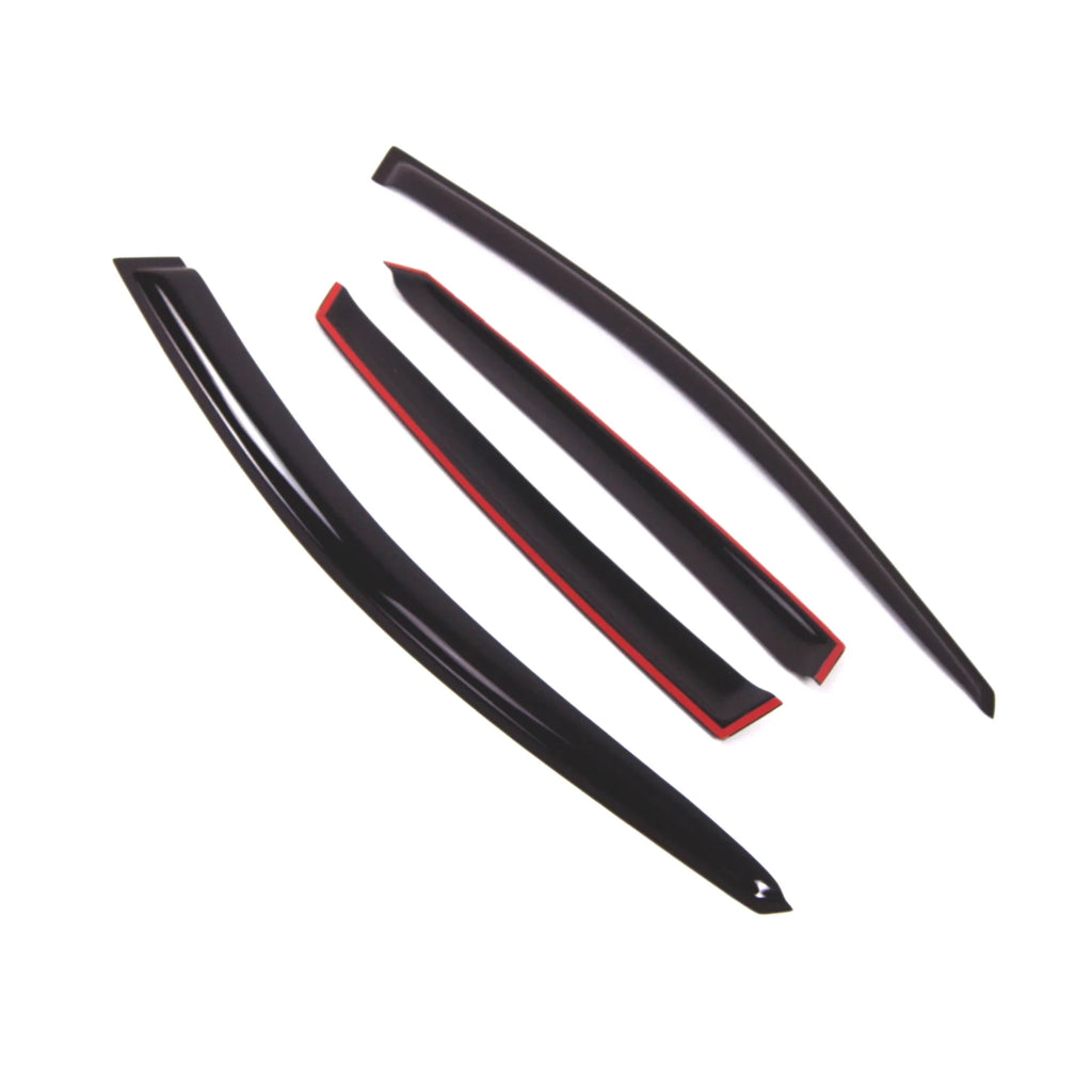 4 Pcs Dark Smoke Window Visor Deflector Rain Guard N315499