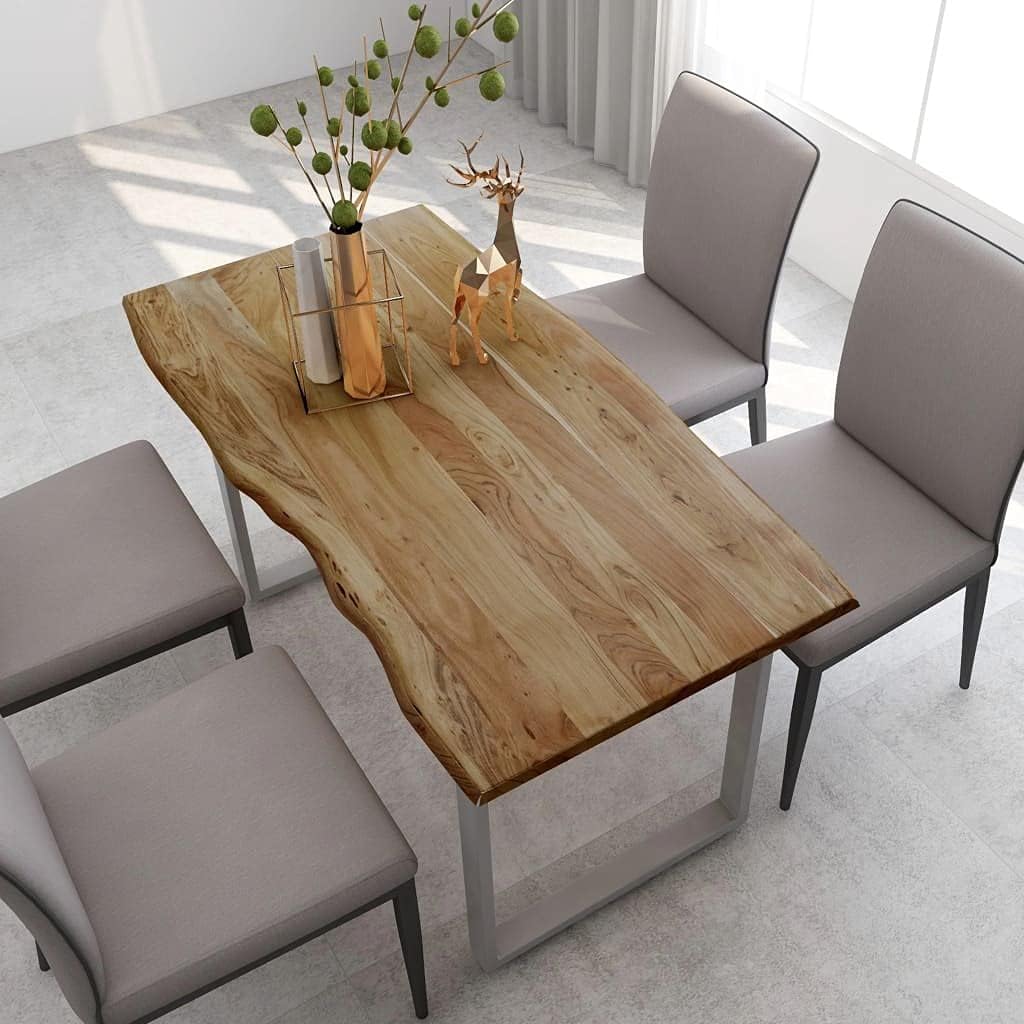 Solid Acacia Wood Dining Table J653156