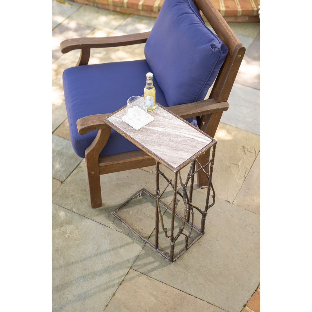 Indoor/Outdoor Pull-Up Table with Marble Top C68249