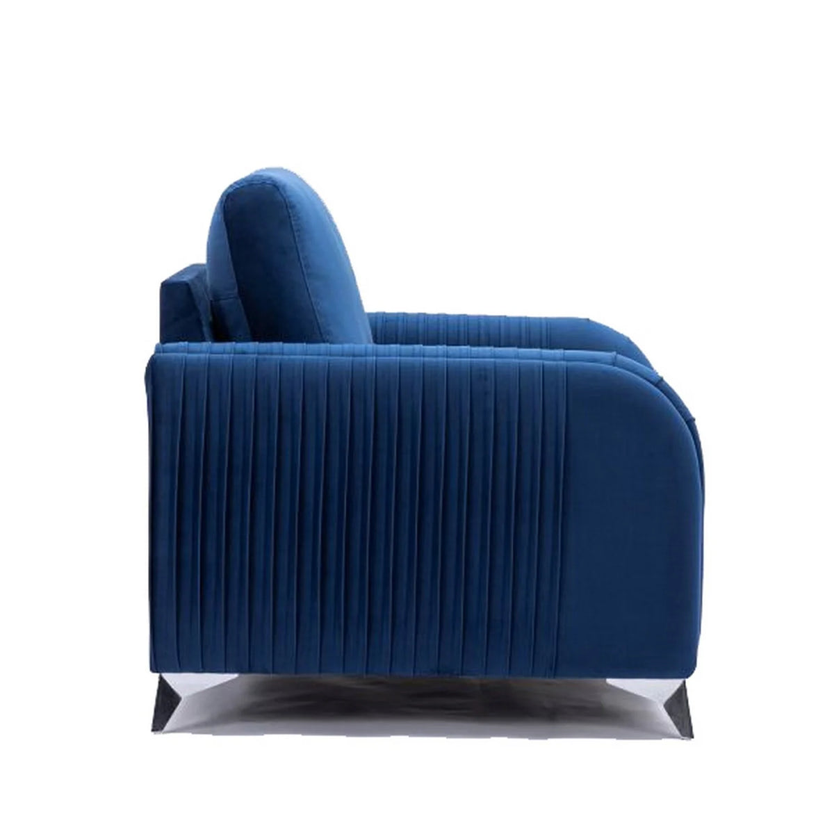 Blue Velvet Solid Pine Wood Sofa G9273