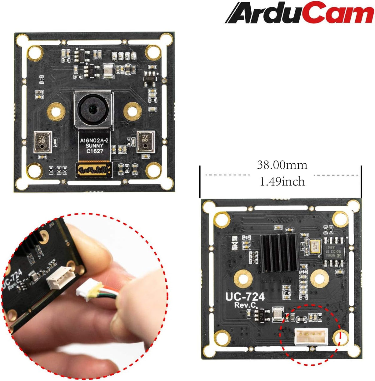 16MP Autofocus USB Camera with Microphone, 4K Video Webcam, 1m Cable F2447