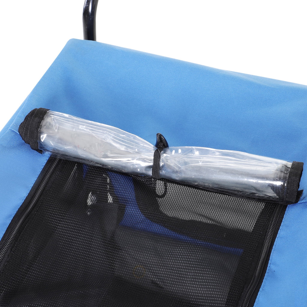 2-In-1 Dog Bicycle Trailer Jogging Stroller with Swivel Wheels Blue J308