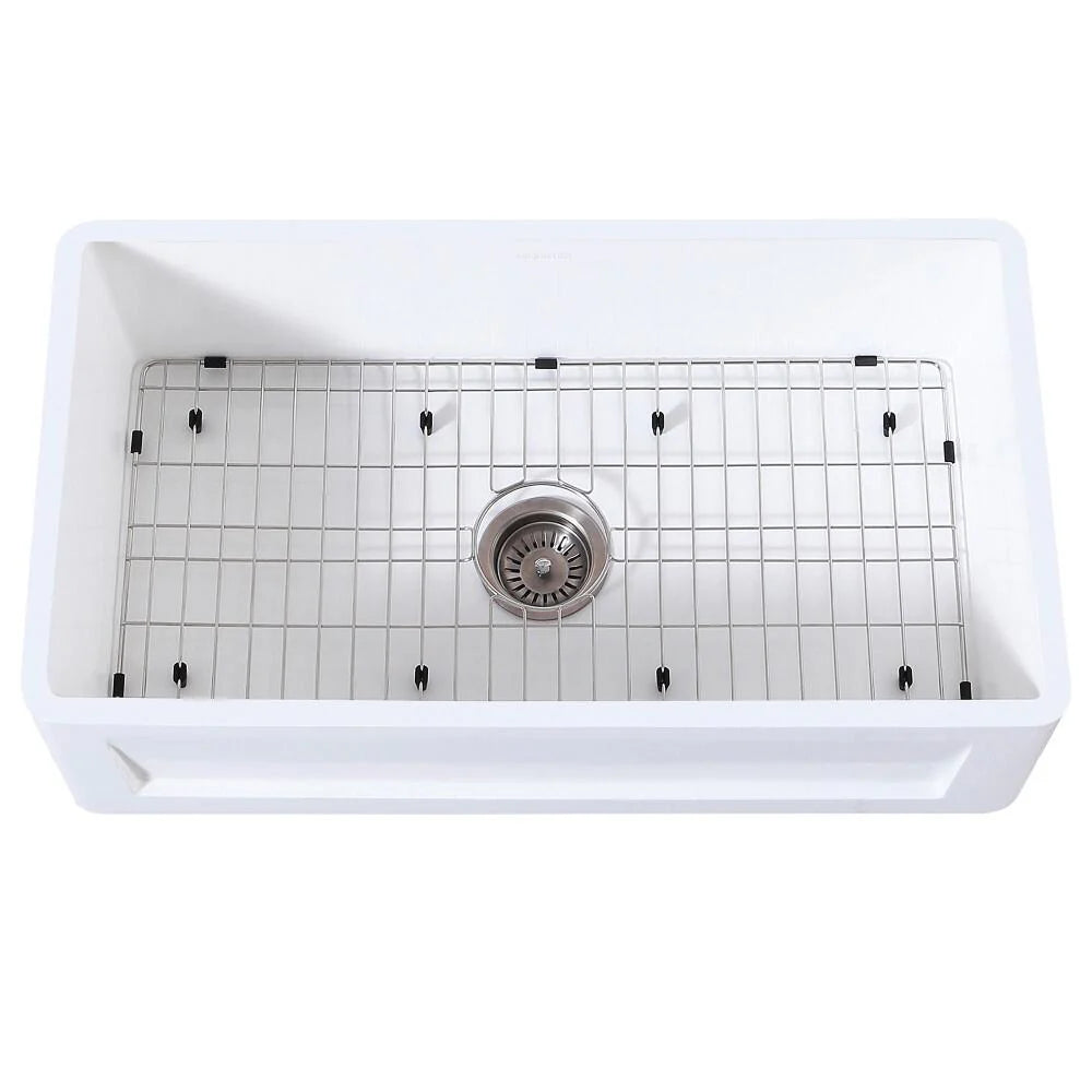 36 In Farmhouse Kitchen Sink with Strainer and Grid J90139