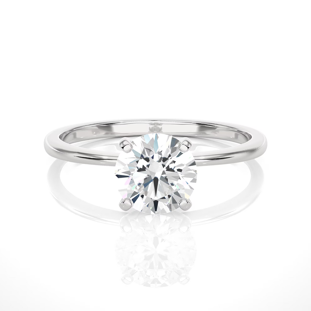 14k White Gold Solitaire Engagement Ring G195230