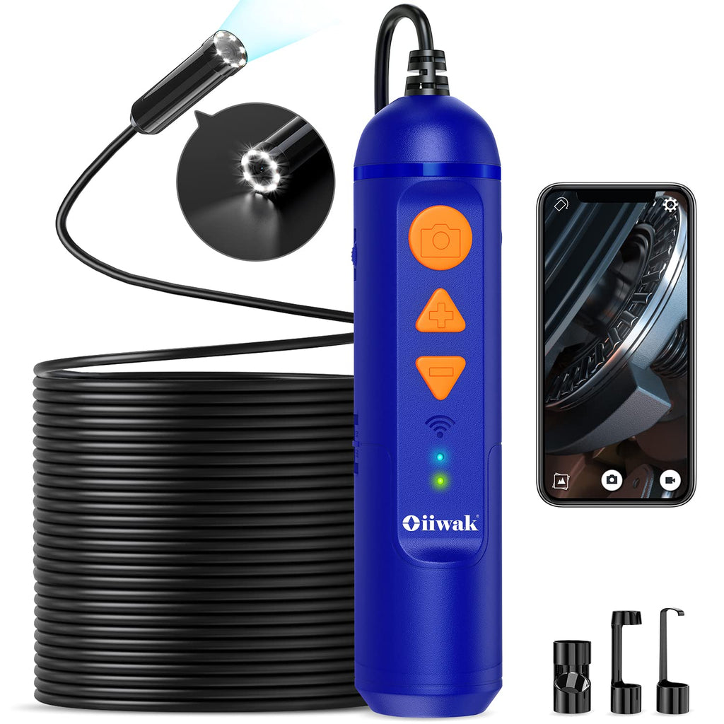 50FT Wireless Endoscope 5MP Auto Focus WiFi Drain Camera with Flashlight Z851
