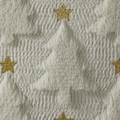 Dark Green Christmas Tree Pillow Covers 18 x 18 inch Set of 2 Plush Faux Fur B209948