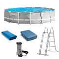 15 Foot x 42 Inch Prism Frame Above Ground Swimming Pool Set with Filter Z6487