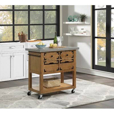 Kitchen Island with Cement Top E717586
