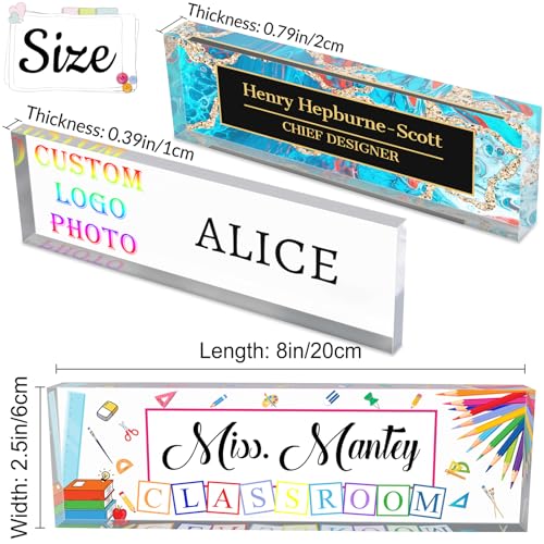 Custom Acrylic Nameplate Desk Plaque L530
