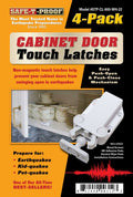 White Cabinet Door Touch Latches 4-Pack Q7259