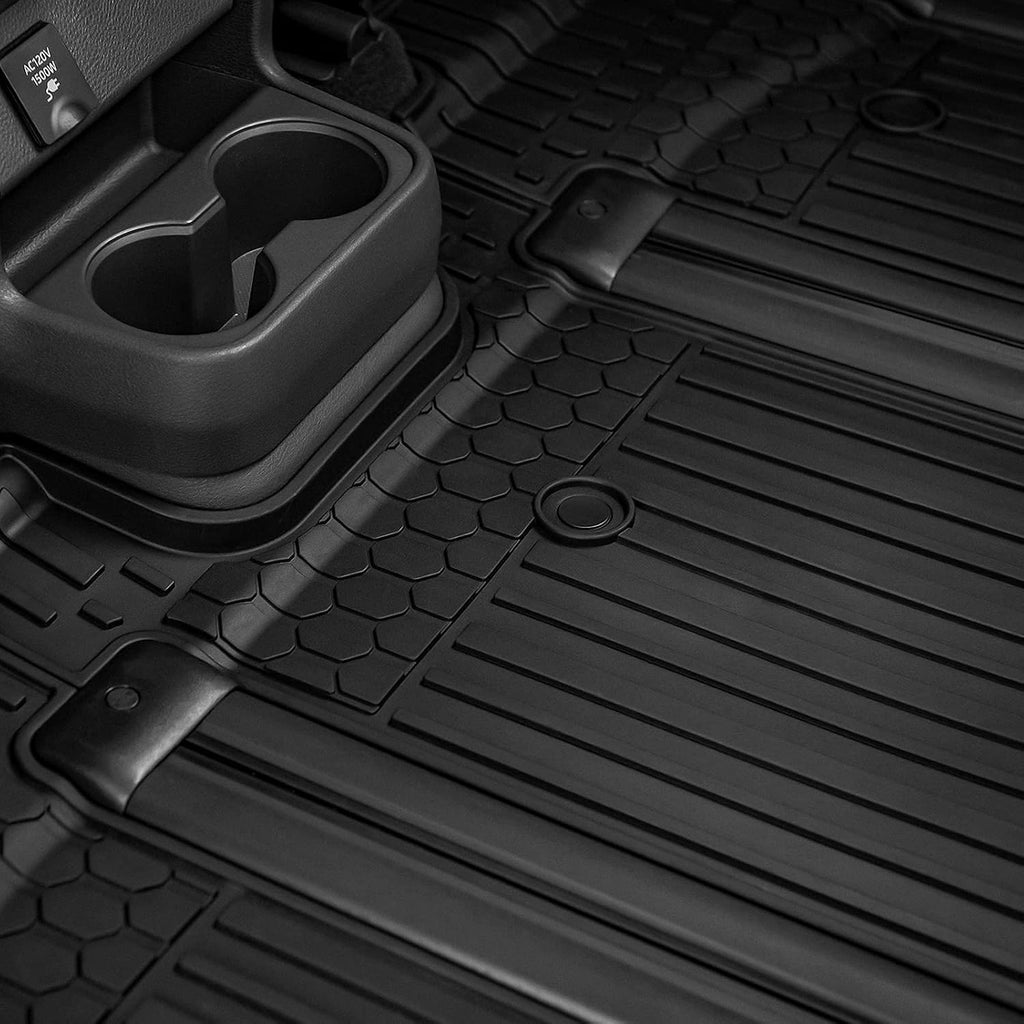 Black 3 Row TPE Floor Mats Full Set S16250