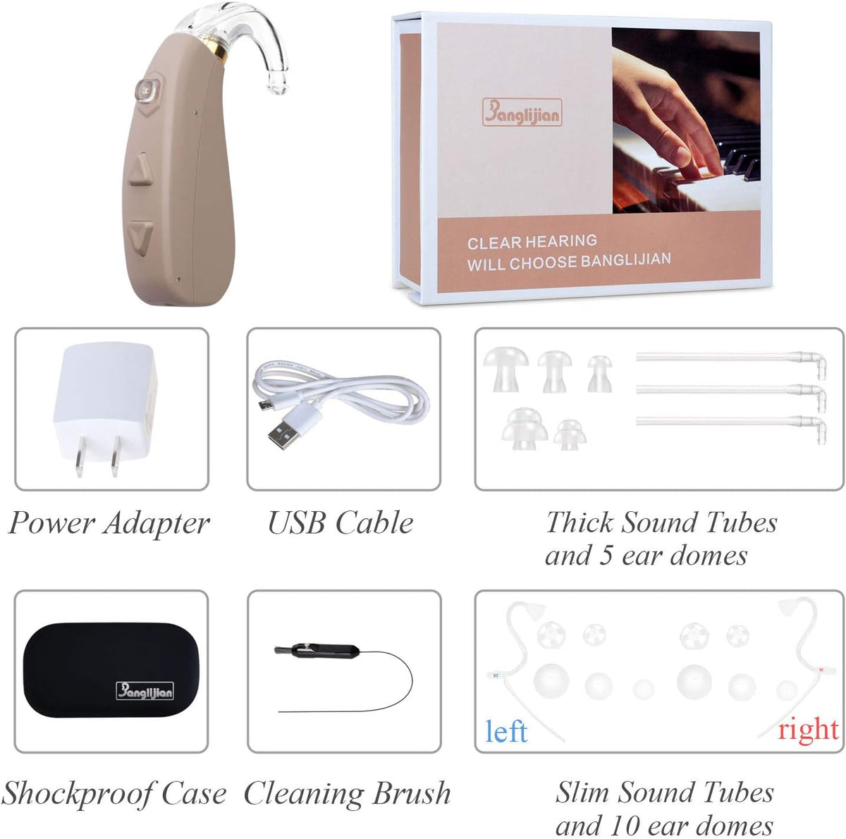 Rechargeable Hearing Amplifier with 4 Channels K489875