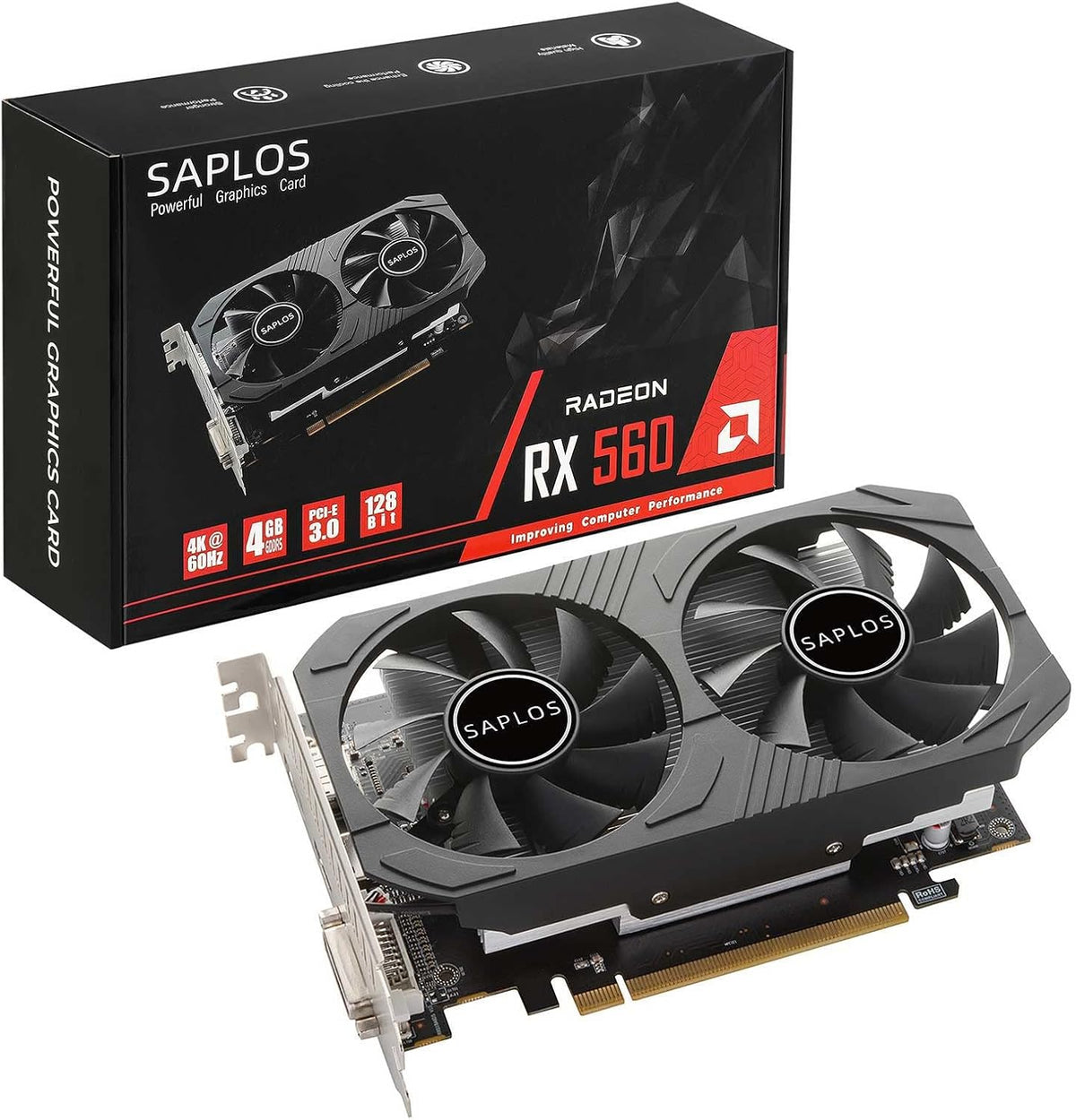 4GB GDDR5 128 Bit Graphics Card with Dual Fans C545928
