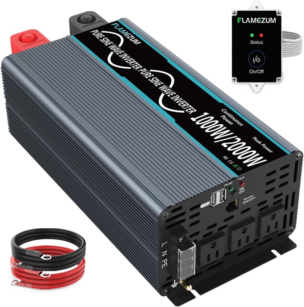 1000W Pure Sine Wave Inverter 12V to 110V X84854