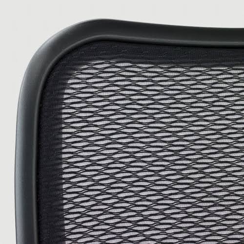 Navy Gold Print Fabric Midback Mesh Chair E50093