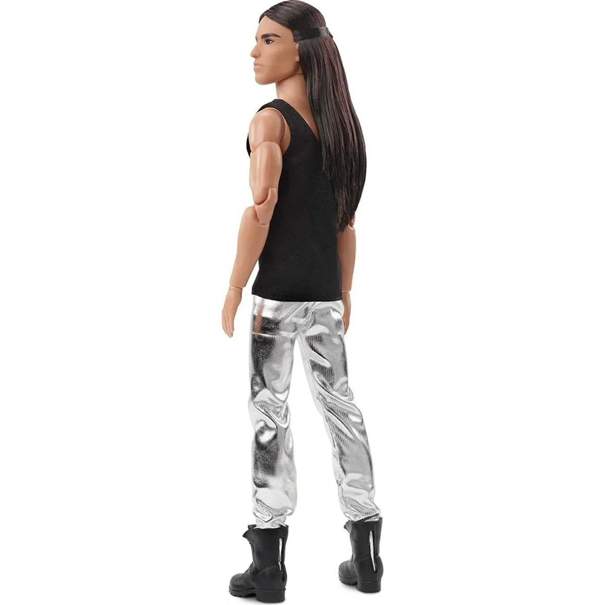 Ken Doll with Long Brown Hair & Metallic Silvery Pants M8587