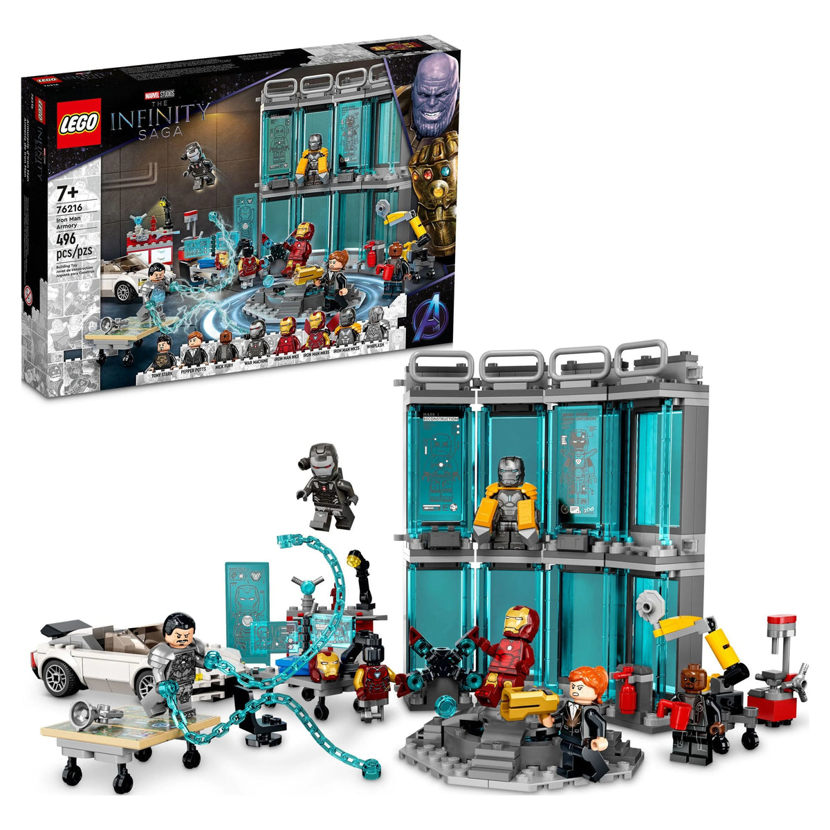 LEGO Marvel Iron Man Armory Toy Building Set 76216 D879