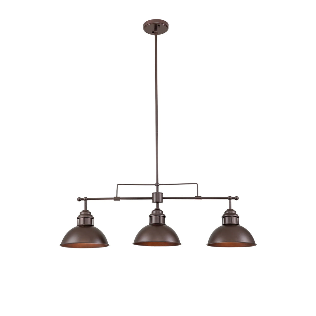 3-Light Kitchen Island Linear Industrial Pendant I307