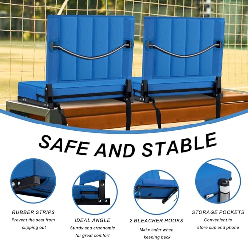 Black Padded Portable Folding Stadium Chair (2pcs) Q751610