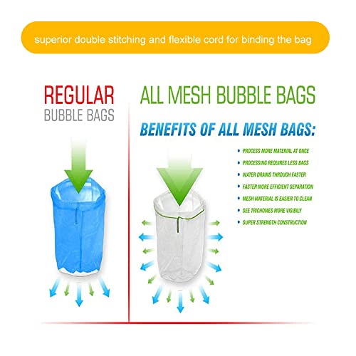 5pcs 1 Gallon Filter Bag Bubble Bag Kit Set Micron Drawstring Extraction Bags Y6971