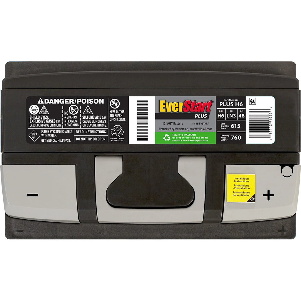 Lead Acid Automotive Battery Group Size H6 12 Volt 615 CCA B1885