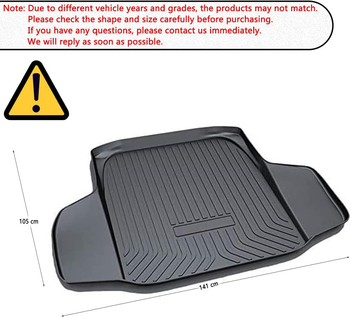 All-Weather Rear Trunk Tray Cargo Liner I72290