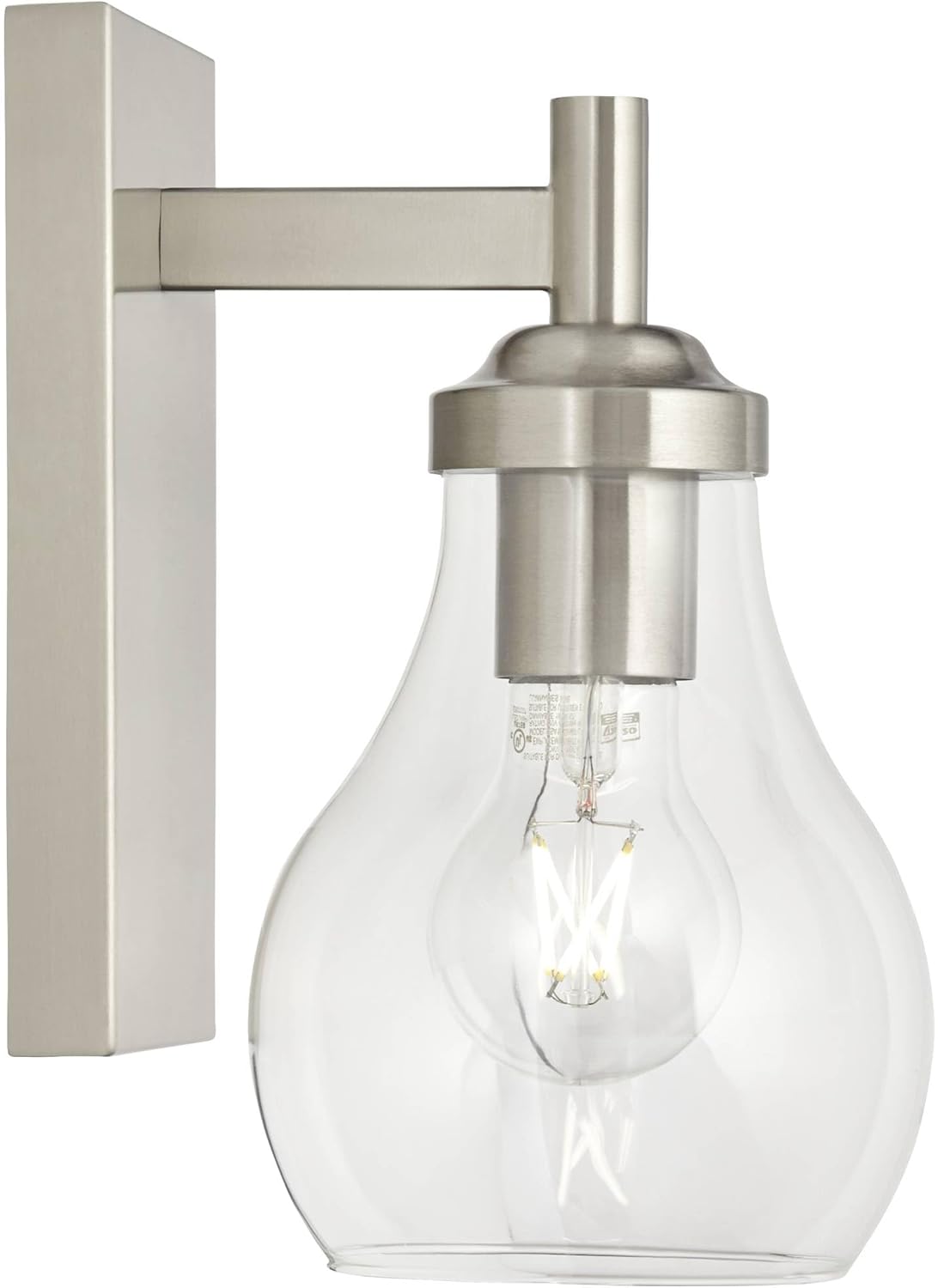 Set of 2 Brushed Nickel Wall Light Sconces X946