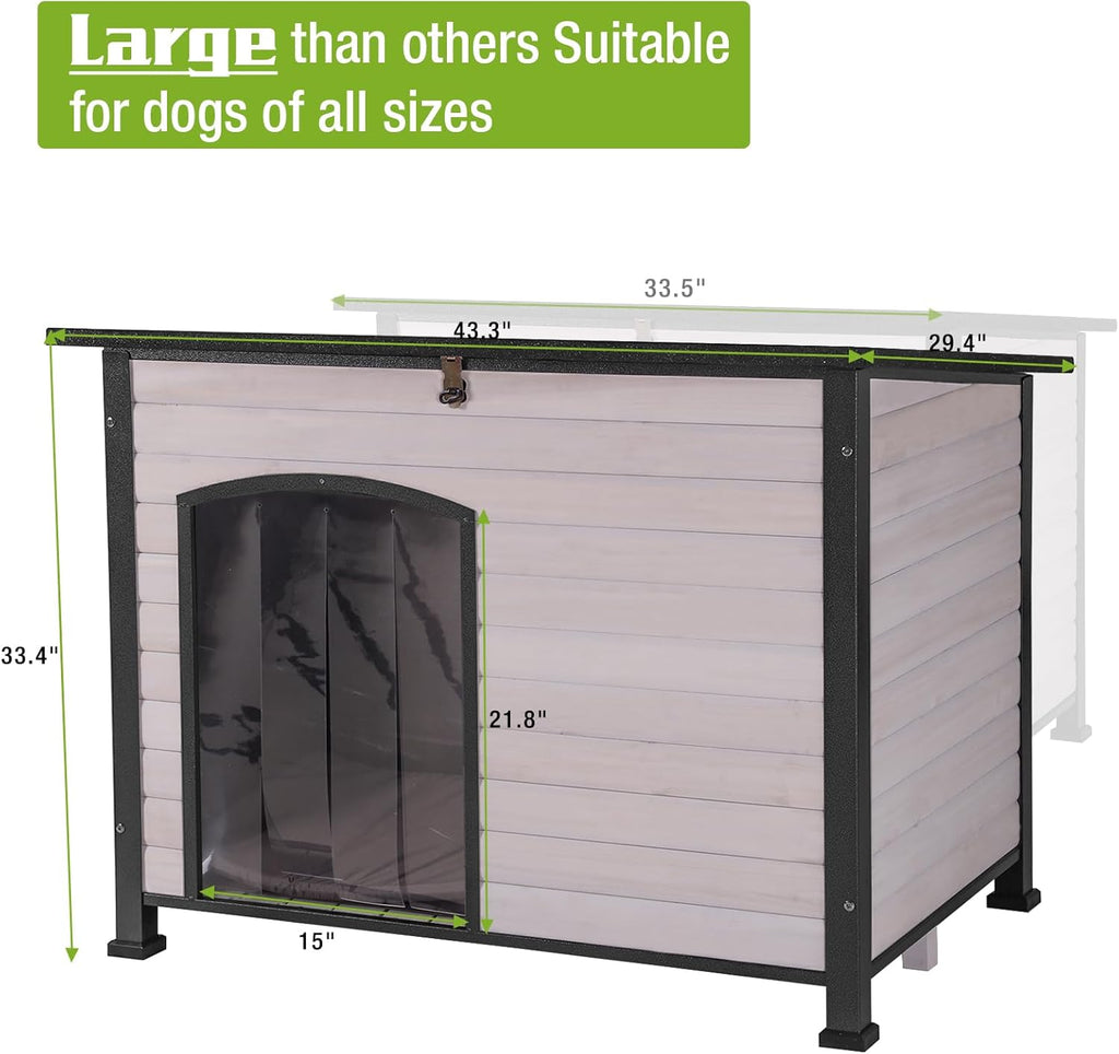 Outdoor Dog Kennel with Liner J91716