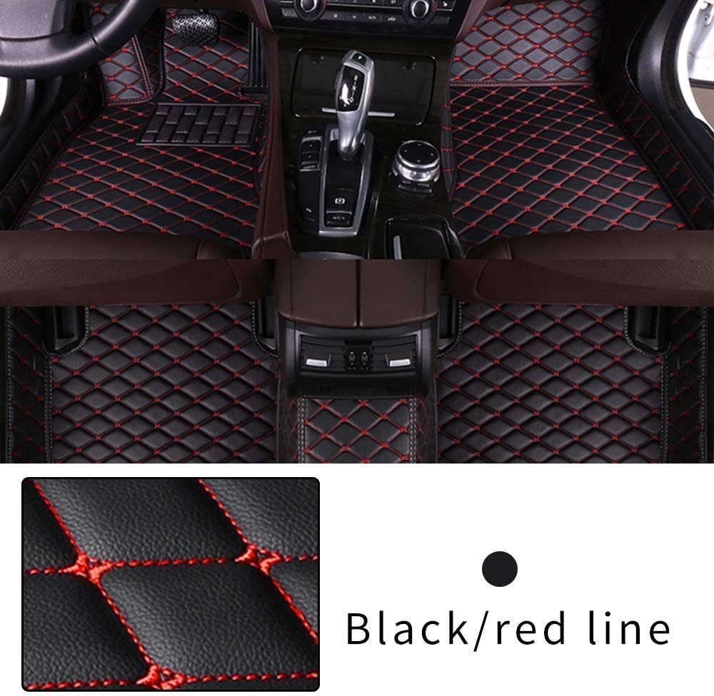 Black Leather Car Floor Mat Pack of 2 Q729