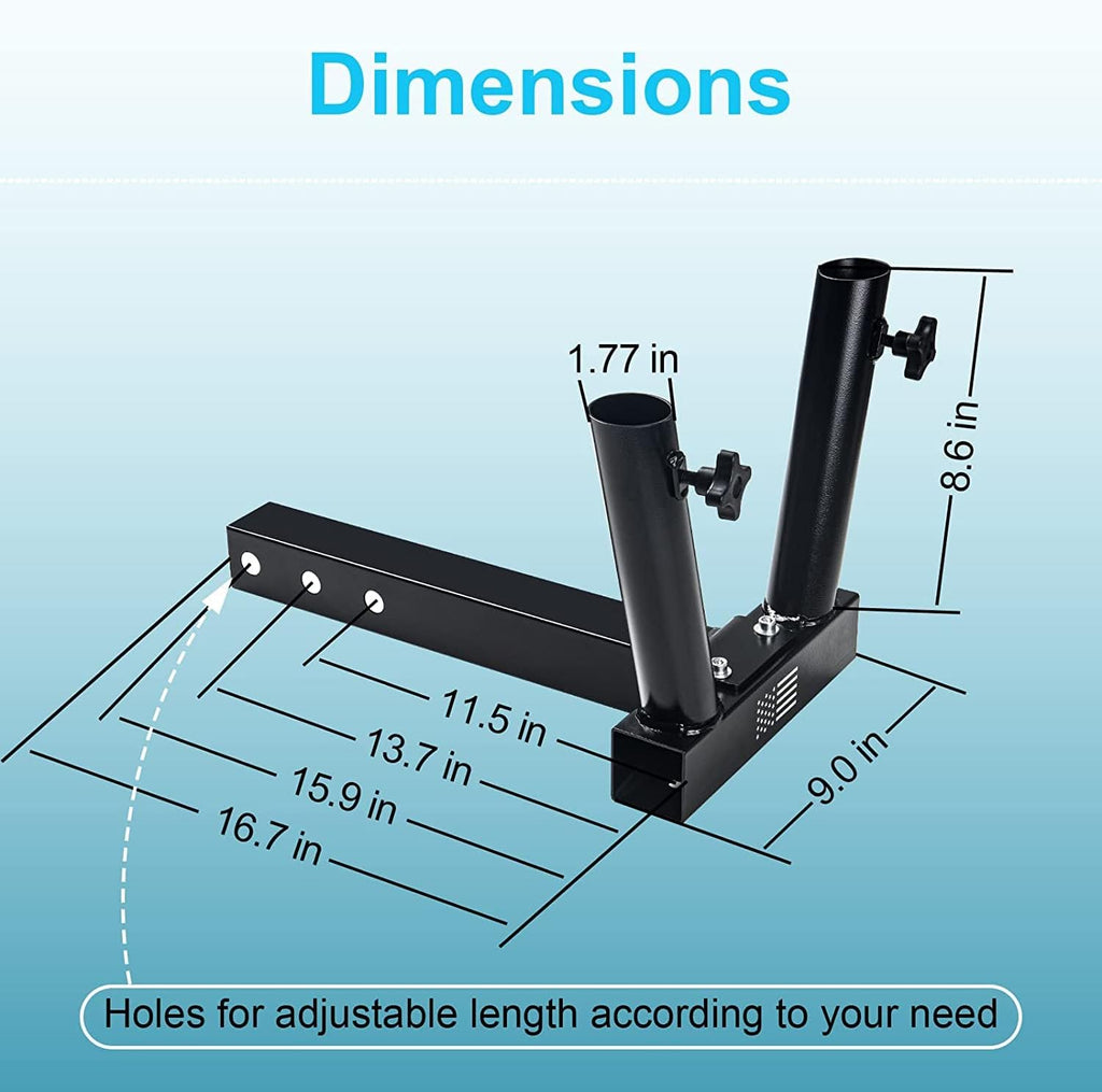 Universal Flag Hitch Mount with Anti-Wobble Screws Q78234
