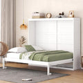 Full Size White Murphy Bed Cabinet K74346