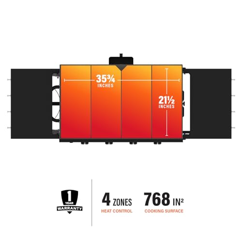 36 Inch 4 Burner Gas Griddle with Hood L206788