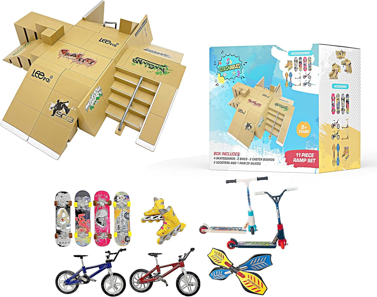 23 Piece Finger Skateboard Ramp Set Q591